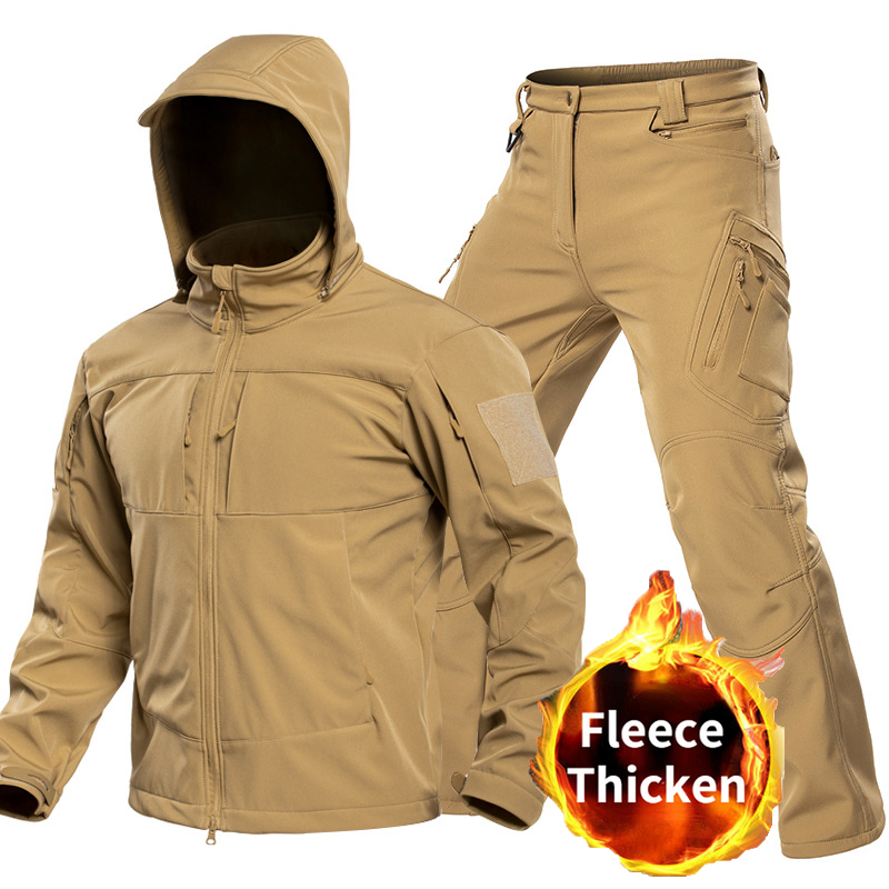 Outdoor Camping In Winter - Outdoor Tactical Softshell Suit for Men