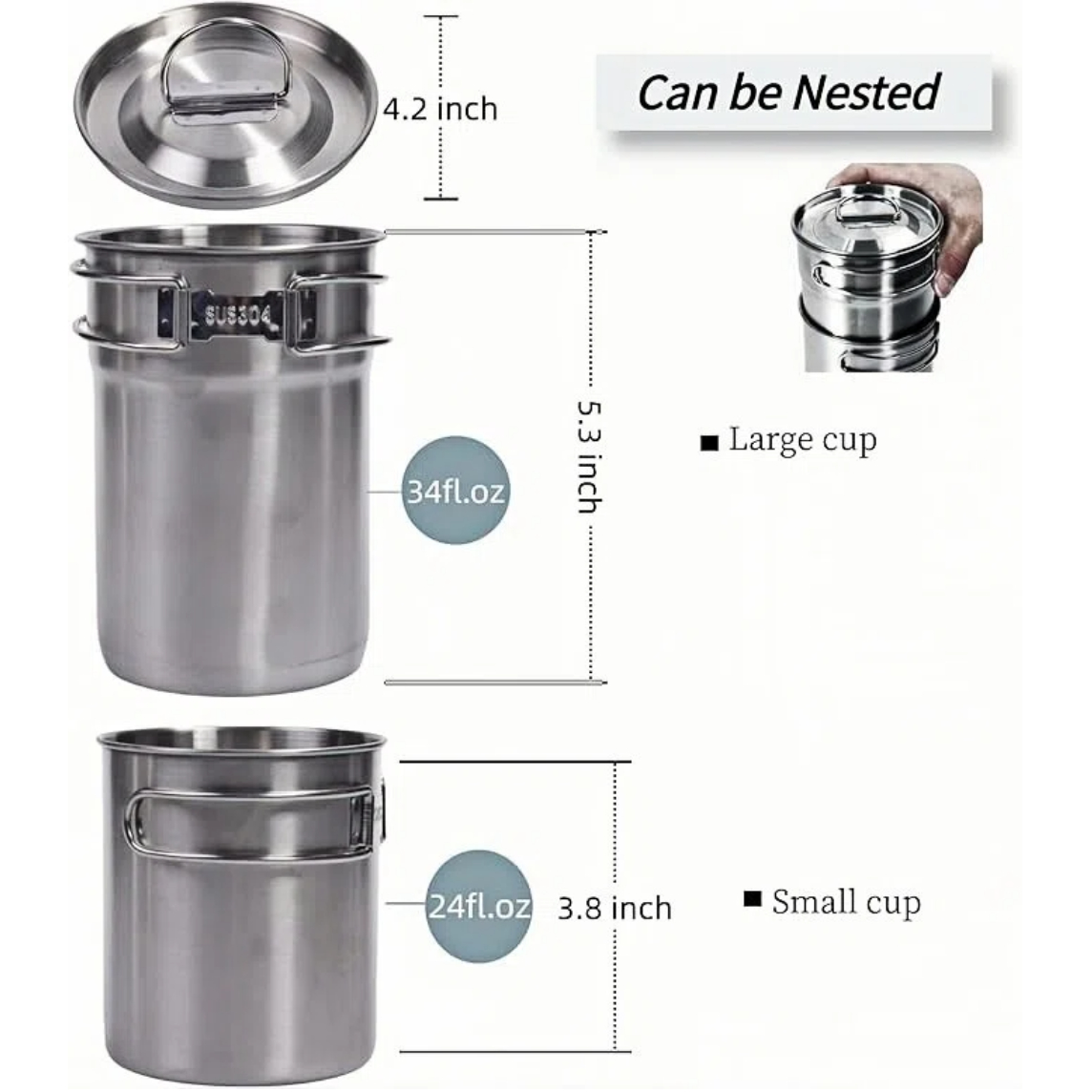 Foldable Camping Cups Mugs Cam - đánh giá và giá Outdoor Camping Cooking Set