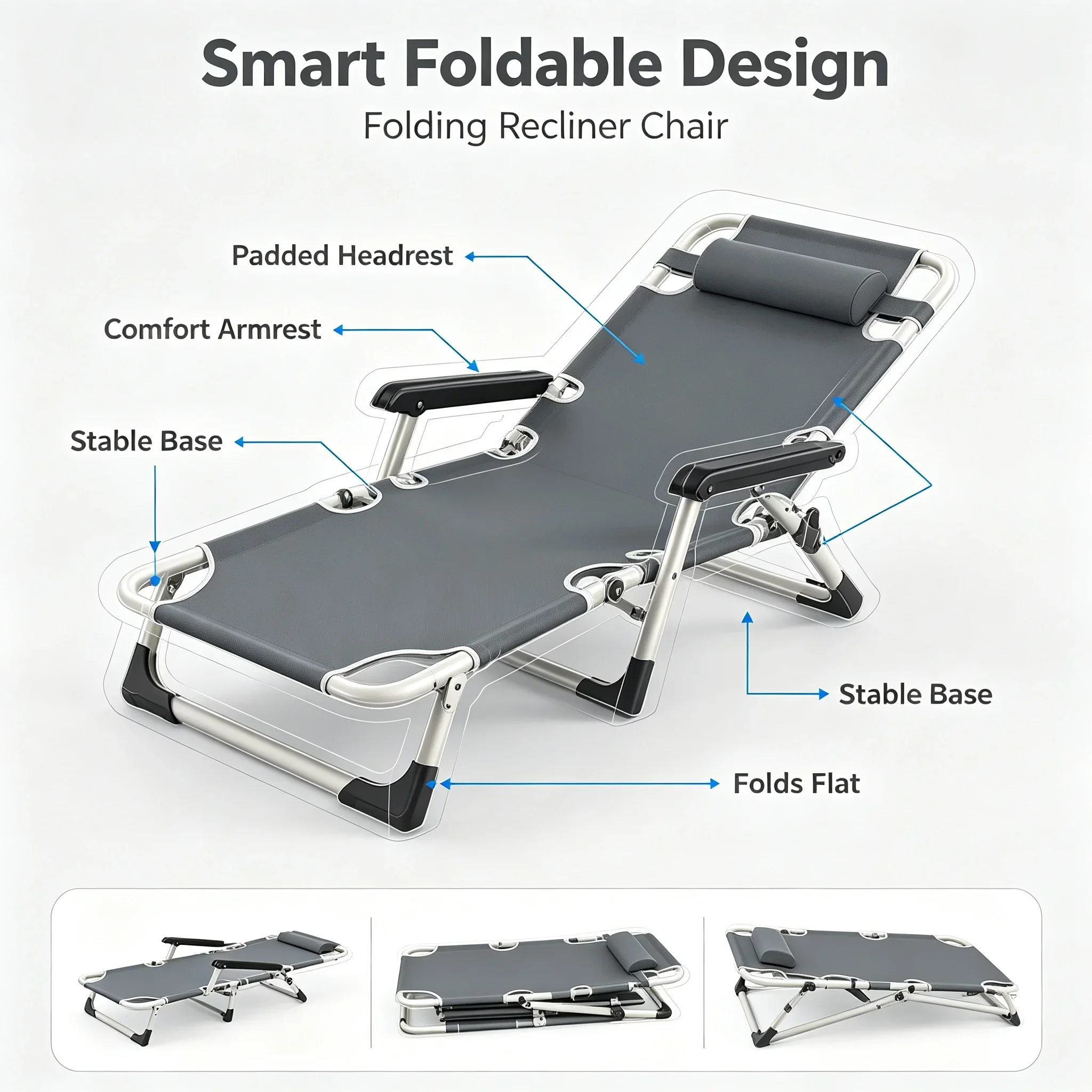 Office Lunch Nap Folding Loung - đánh giá và giá Outdoor Camping Lounge Chairs