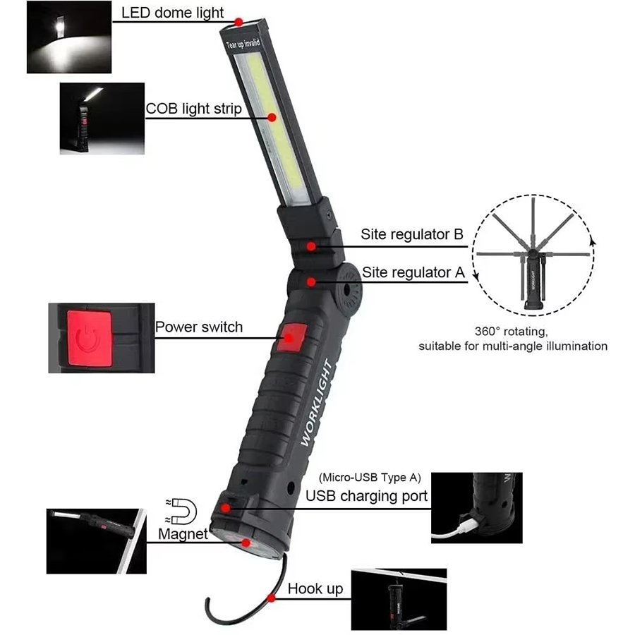Portable LED Flashlight with M - đánh giá và giá Camping Lantern