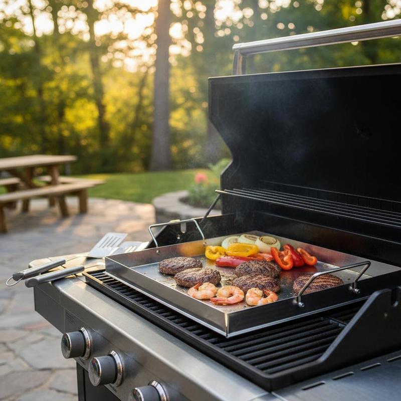 Universal Flat Top Griddle 18x - đánh giá và giá Outdoor Camping Cooking Set