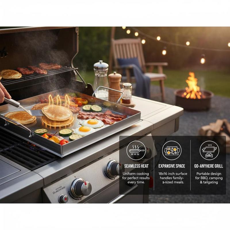 Universal Flat Top Griddle 18x - đánh giá và giá Outdoor Camping Cooking Set