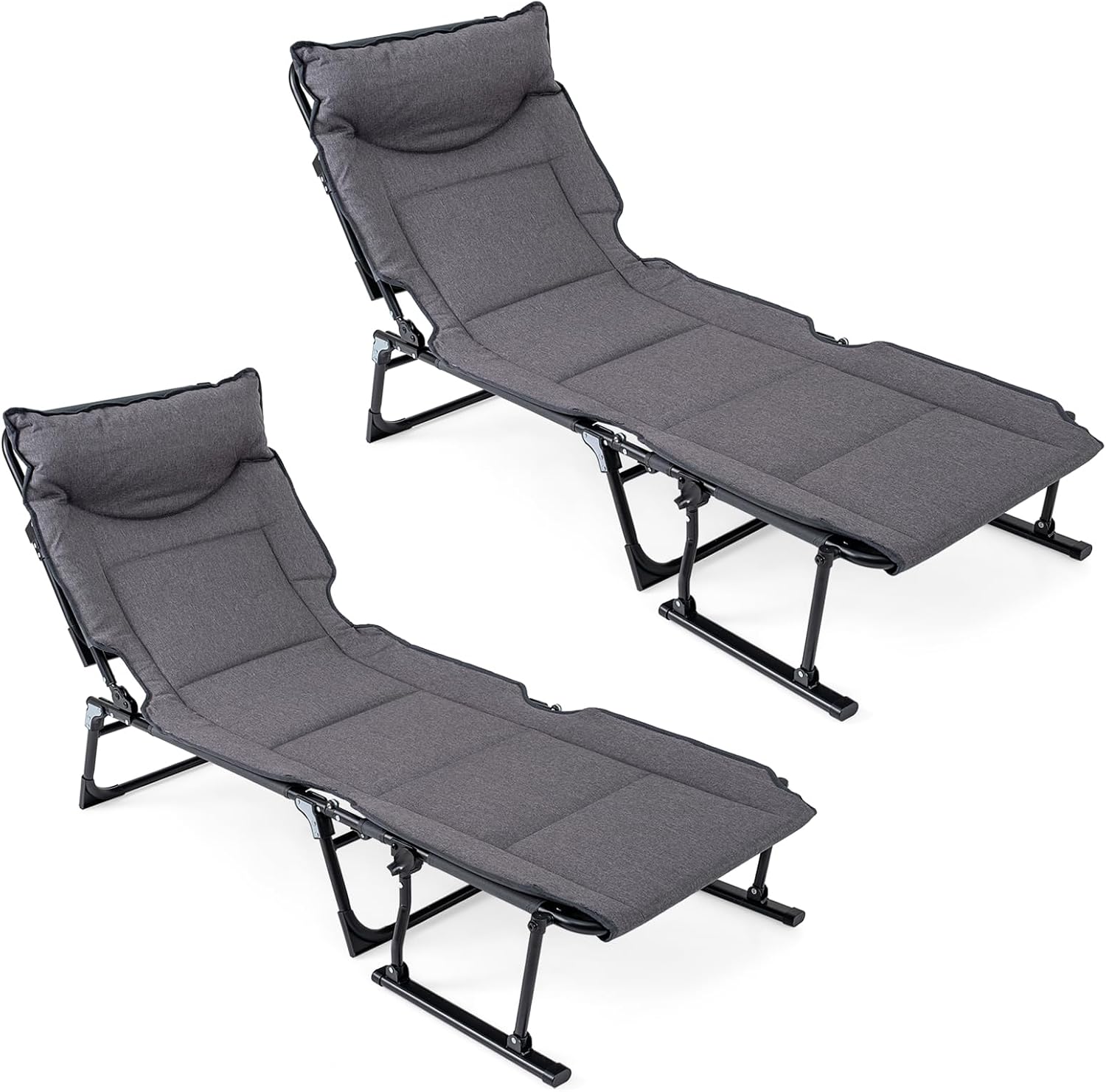 Folding Patio Lounge Chair Set - đánh giá và giá Outdoor Camping Lounge Chairs