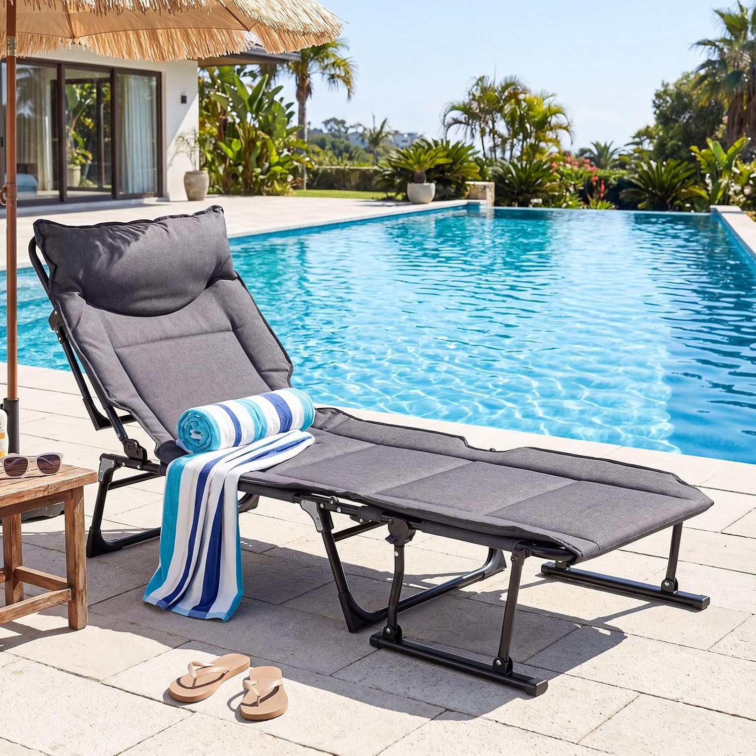 Folding Patio Lounge Chair Set - đánh giá và giá Outdoor Camping Lounge Chairs