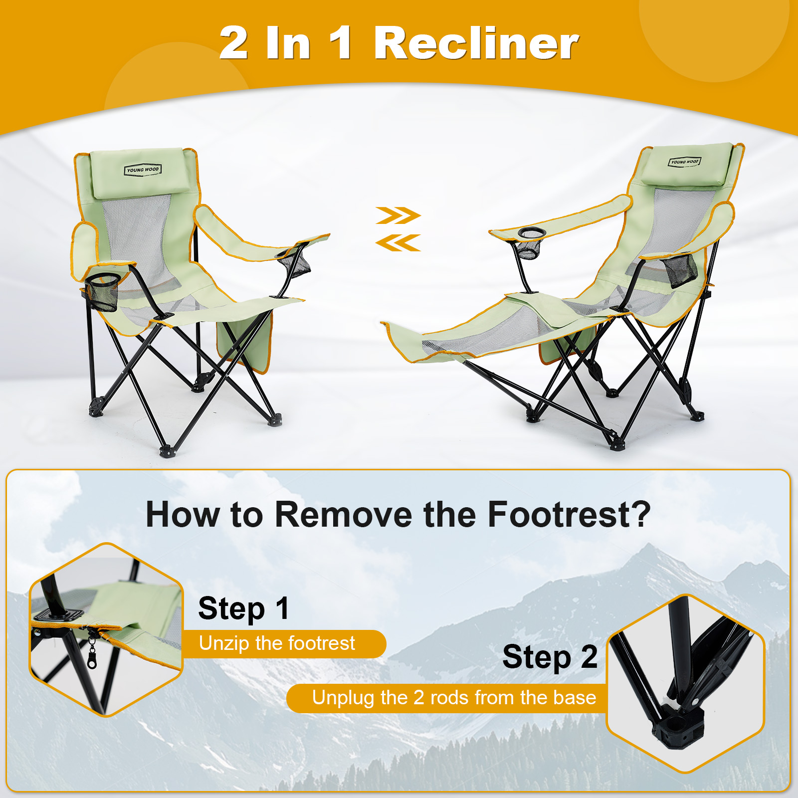 Outdoor folding chair camping  - đánh giá và giá Outdoor Camping Lounge Chairs