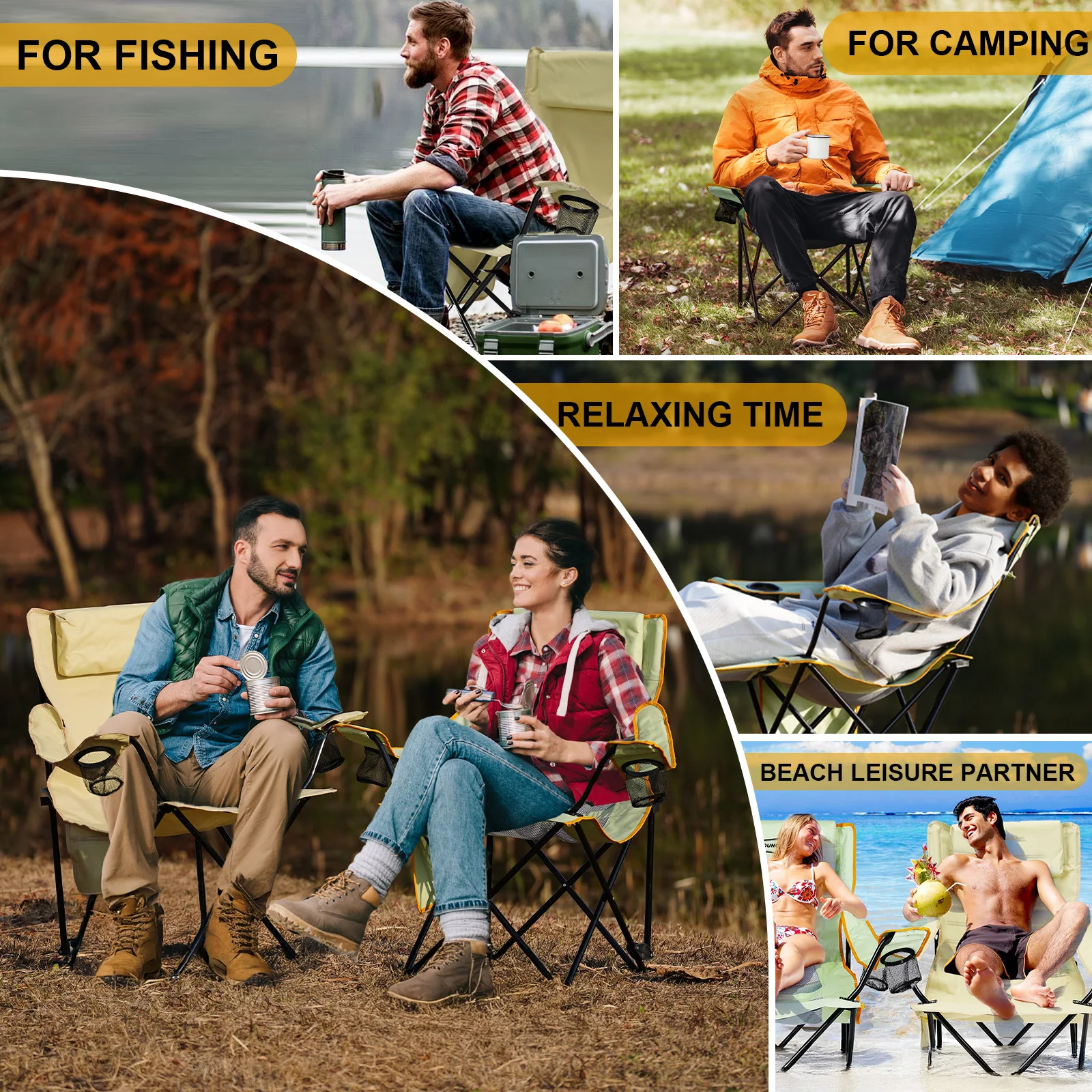 Outdoor folding chair camping  - đánh giá và giá Outdoor Camping Lounge Chairs