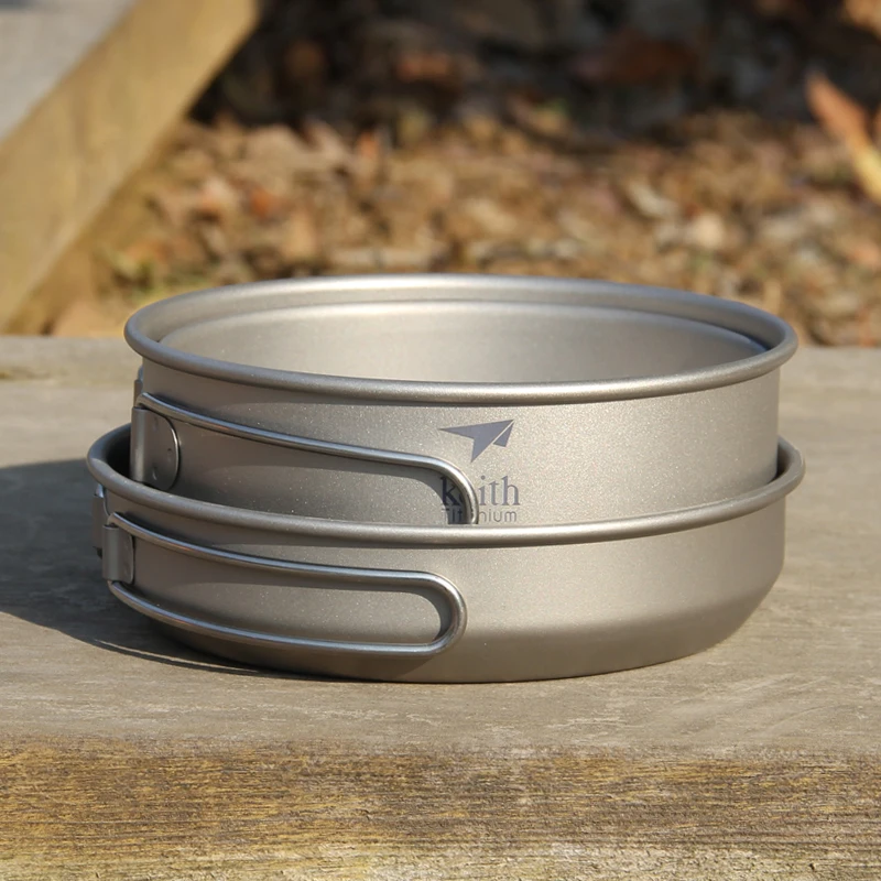 Keith 3PCS Titanium Cookware P - đánh giá và giá Outdoor Camping Cooking Set