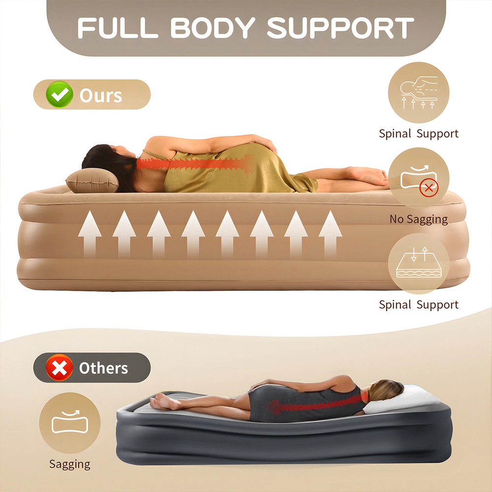 Queen Air Mattress with Built  - đánh giá và giá Outdoor Camping Couch