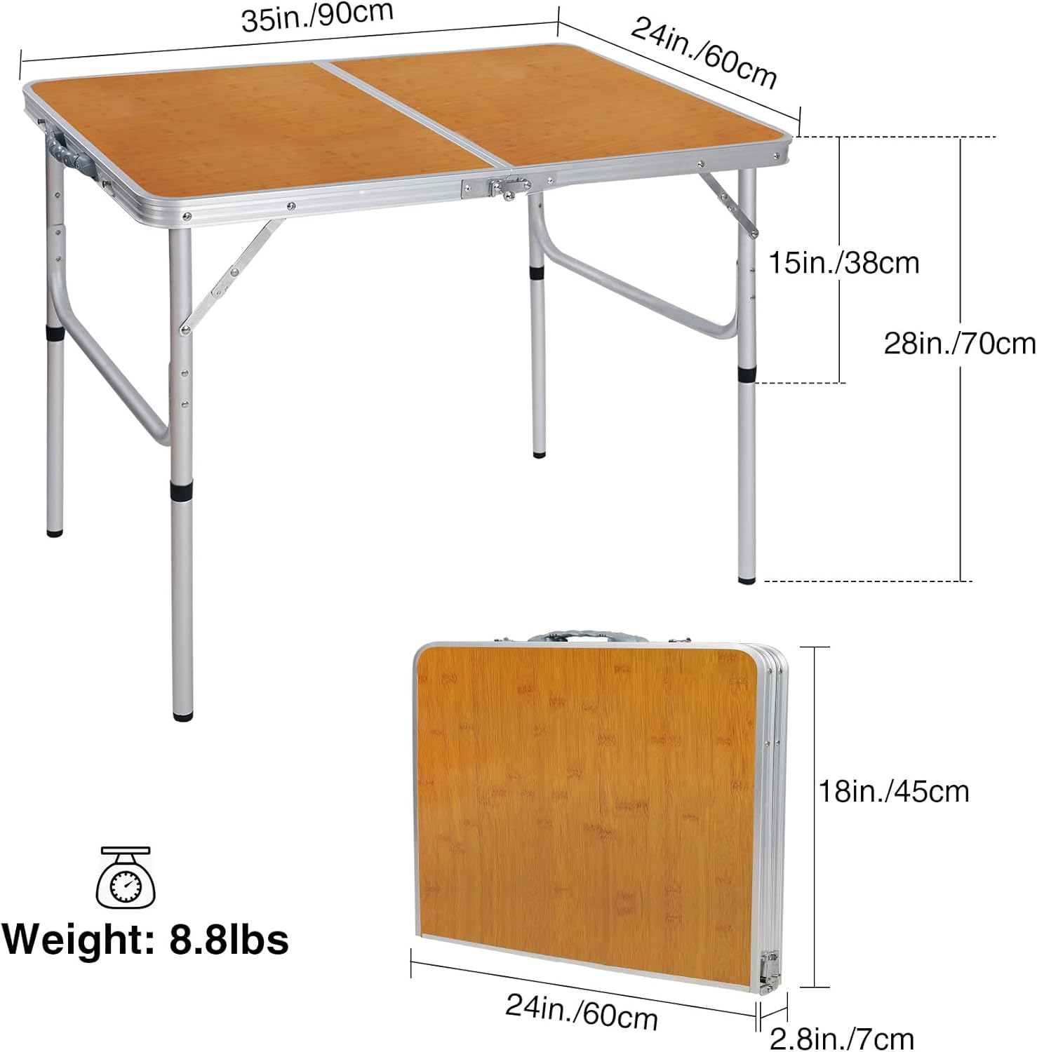 Adjustable Height 35x24-Inch F - đánh giá và giá Outdoor Camping Cooking Table