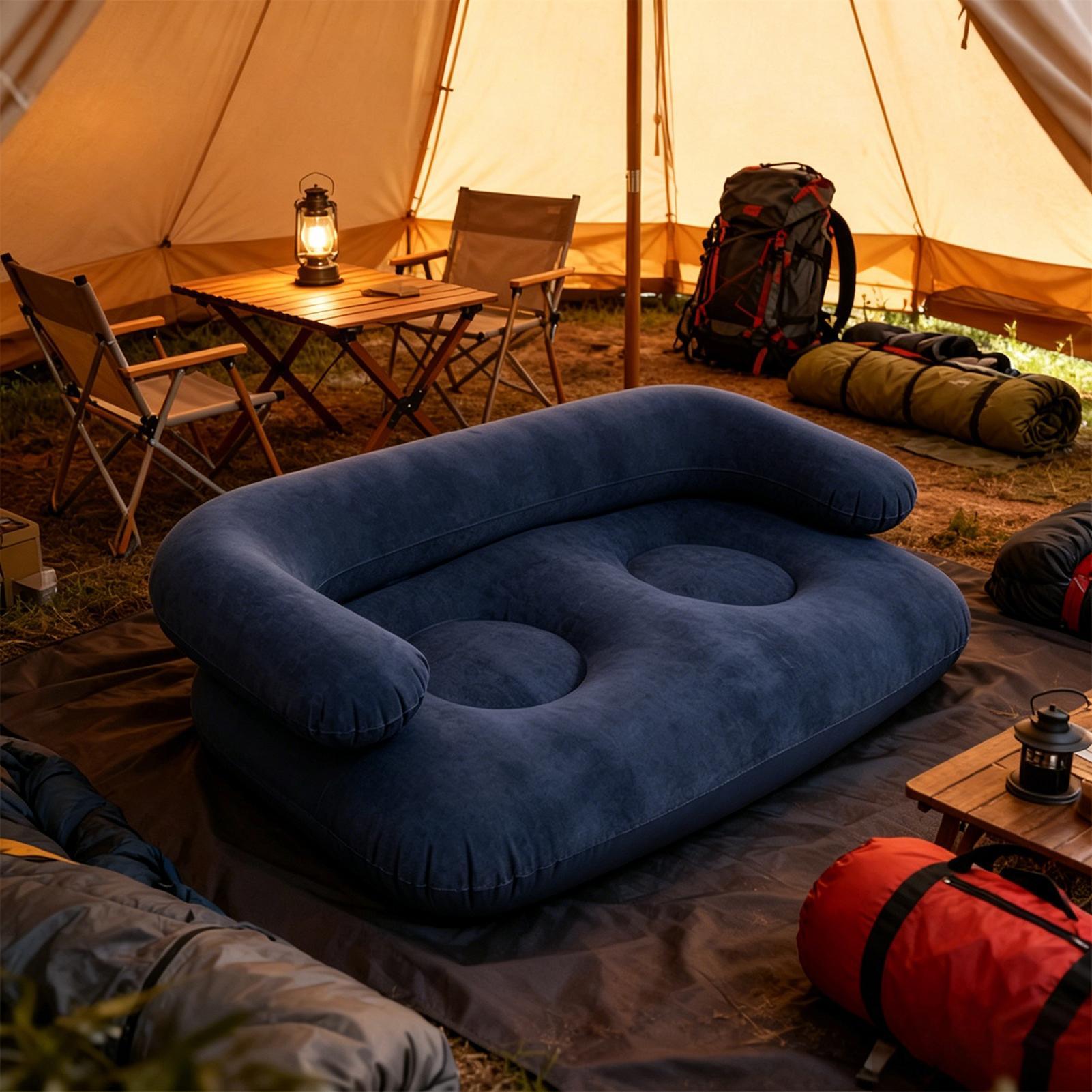135X66X45cm Flocked Inflatable - đánh giá và giá Outdoor Camping Couch