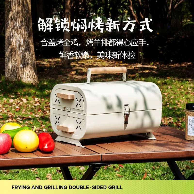 Barbecue Oven Household Grill  - đánh giá và giá Outdoor Camping Cooking Set