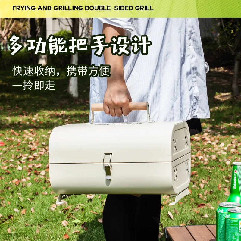 Barbecue Oven Household Grill  - đánh giá và giá Outdoor Camping Cooking Set