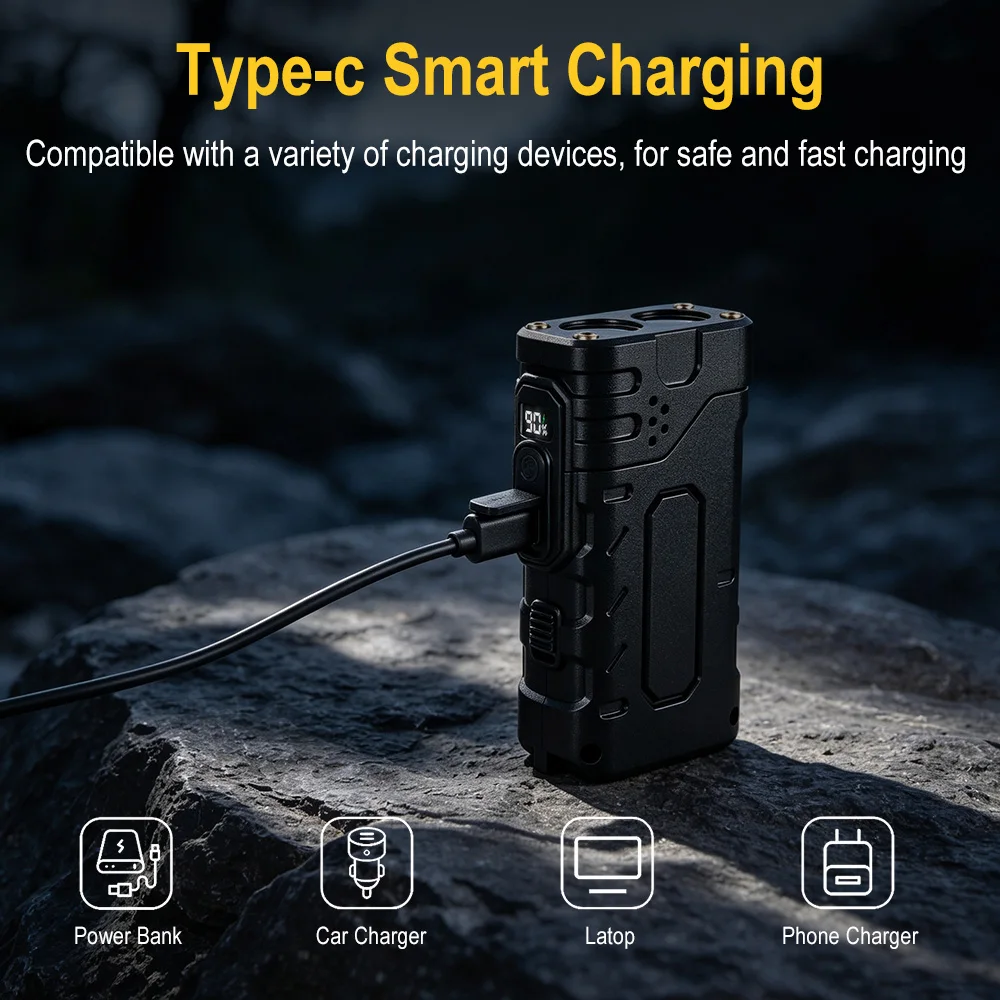 BORUIiT Hand Crank EDC LED Fla - đánh giá và giá Outdoor Camping And Fishing
