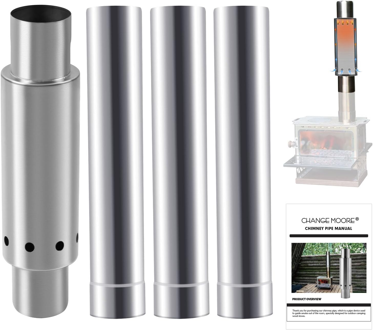 CHANGE MOORE Stainless Steel T - đánh giá và giá Outdoor Camping Stove Wood