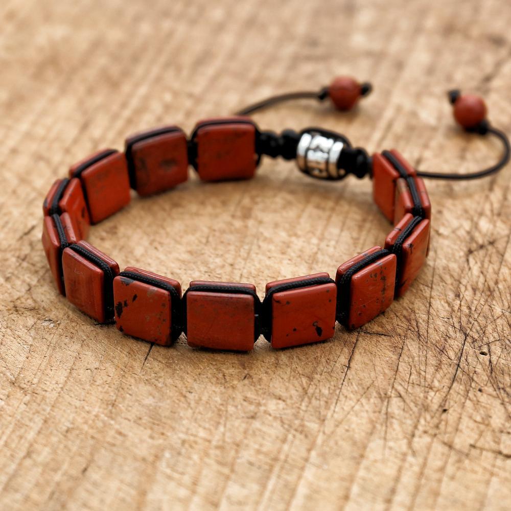 Handmade Natural Red Jasper St - đánh giá và giá Paracord Bracelet