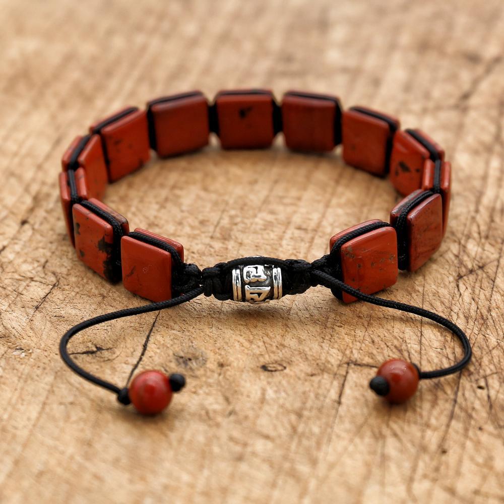 Handmade Natural Red Jasper St - đánh giá và giá Paracord Bracelet