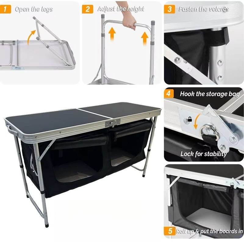 Portable aluminum alloy foldin - đánh giá và giá Outdoor Camping Folding Storage Box