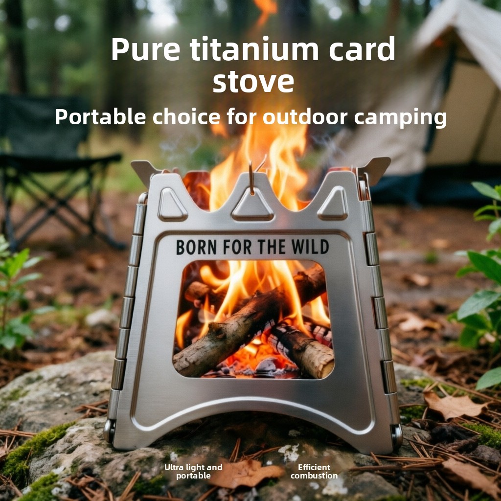 TiForge Compact Folding Titani - đánh giá và giá Outdoor Camping Stove Wood