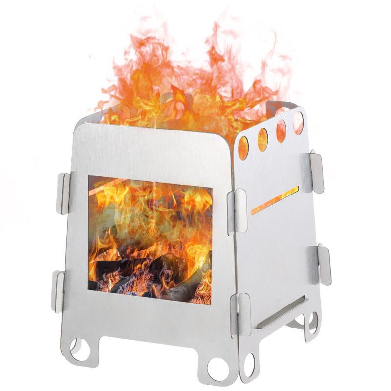1 Set Folding Camping Wood Sto - đánh giá và giá Outdoor Camping Stove Wood
