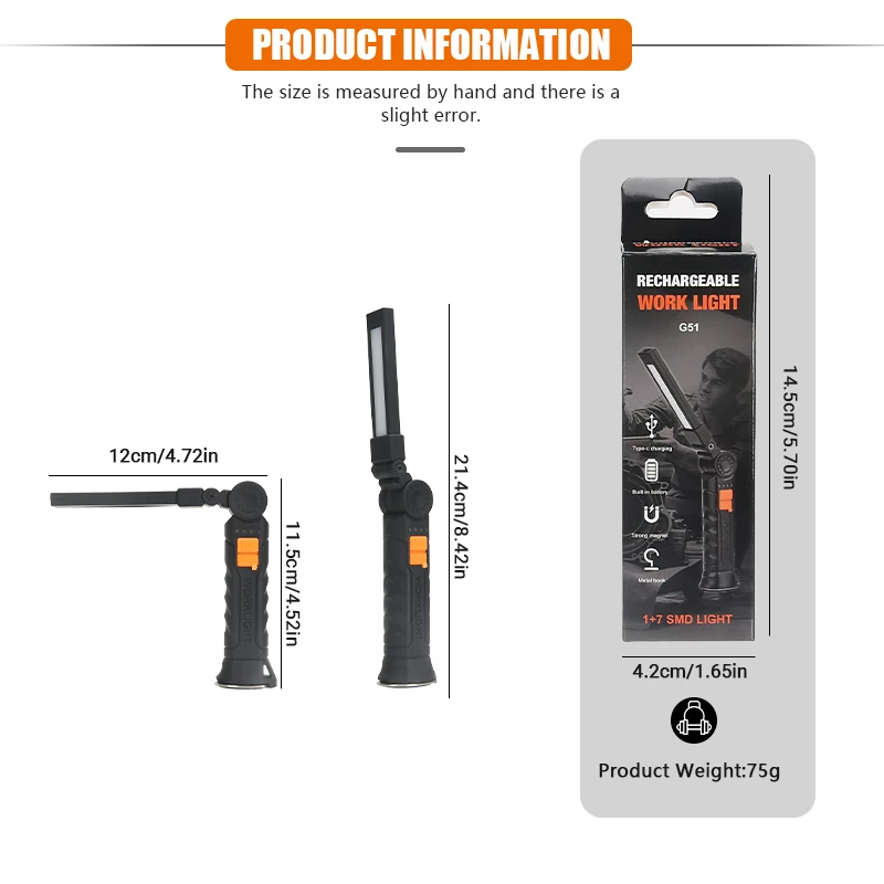COB LED Folding Flashlight Por - đánh giá và giá Camping Lantern