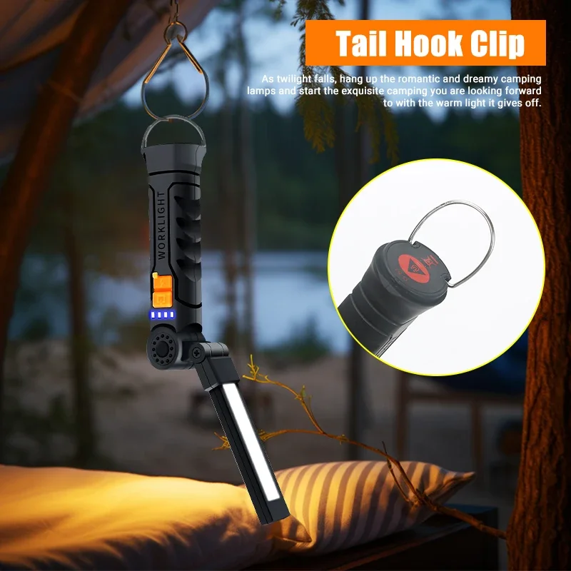 COB LED Folding Flashlight Por - đánh giá và giá Camping Lantern