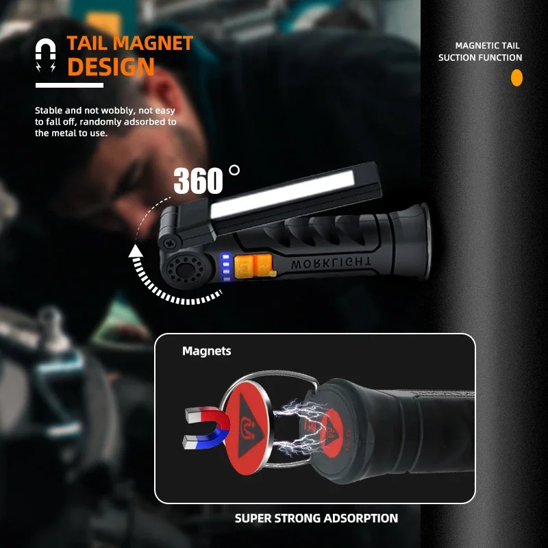 COB LED Folding Flashlight Por - đánh giá và giá Camping Lantern