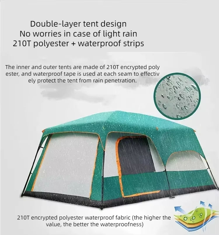 Luxury Large Camping Tent, Two - đánh giá và giá Outdoor Camping Tent Waterproof