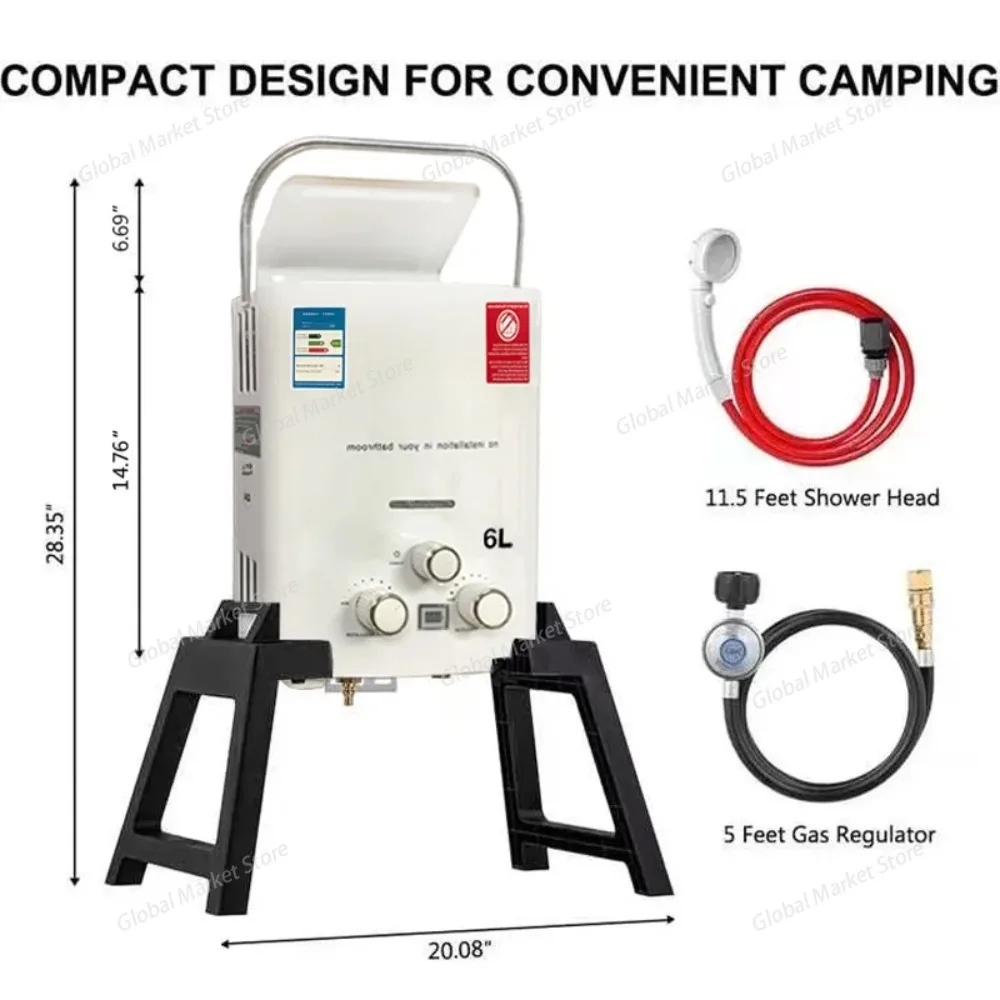 Propane LPG  Gas Tankless Wate - đánh giá và giá Outdoor Camping Hot Water Shower