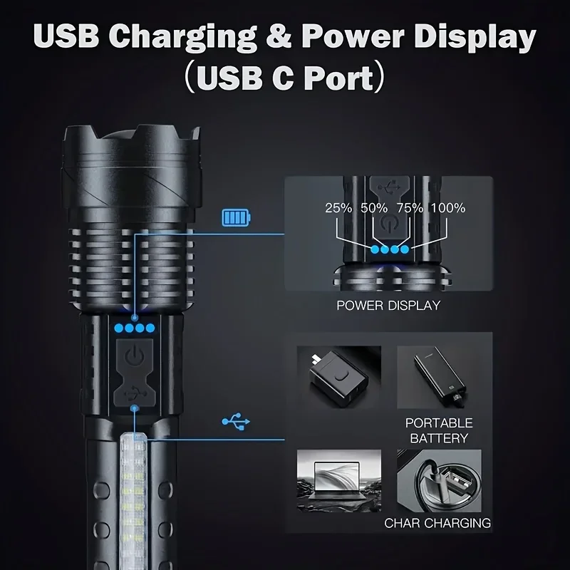 Powerful LED Flashlight Batter - đánh giá và giá Outdoor Camping And Fishing