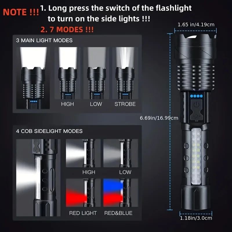 Powerful LED Flashlight Batter - đánh giá và giá Outdoor Camping And Fishing