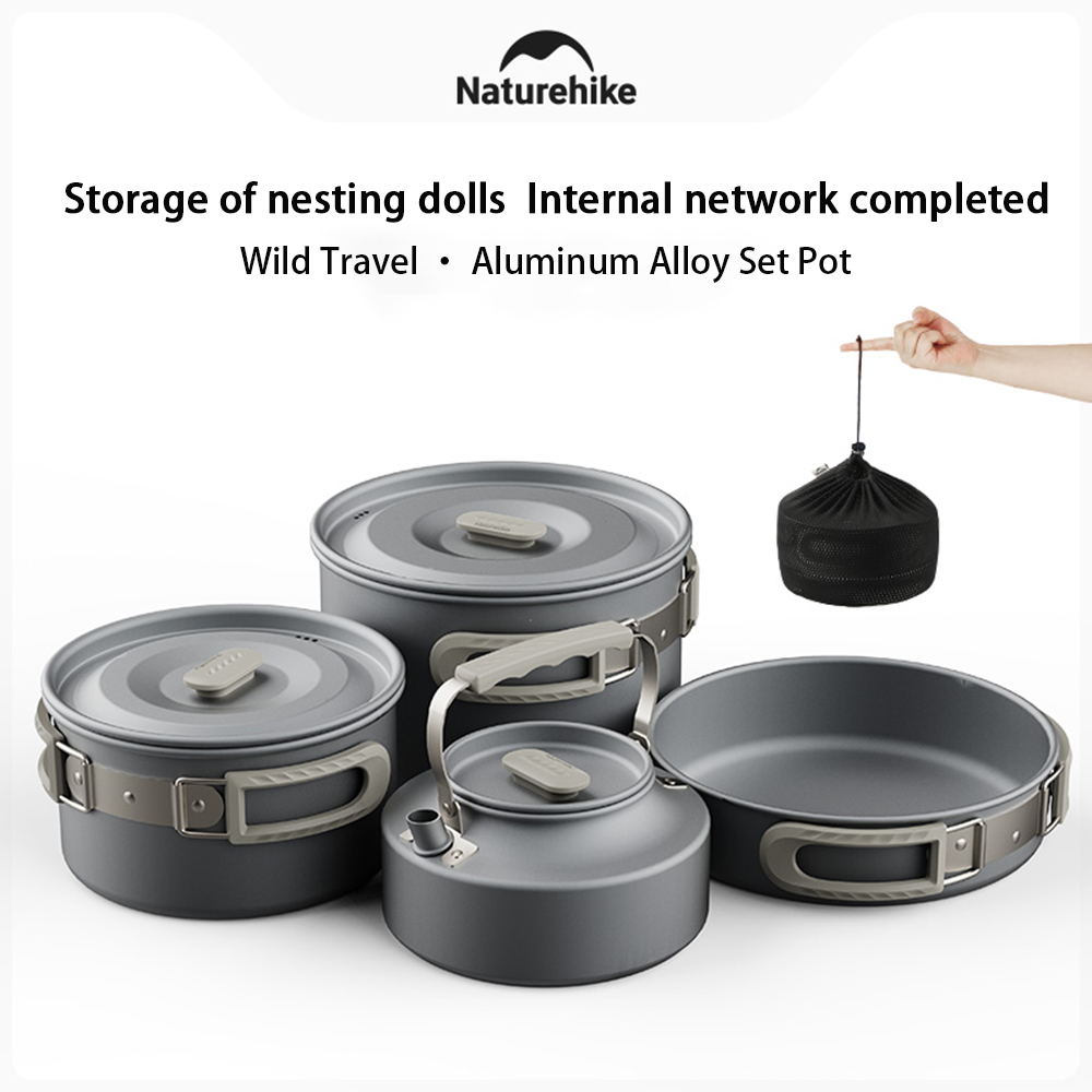 Naturehike Outdoor Pot Set,Cam - đánh giá và giá Outdoor Camping Cooking Set